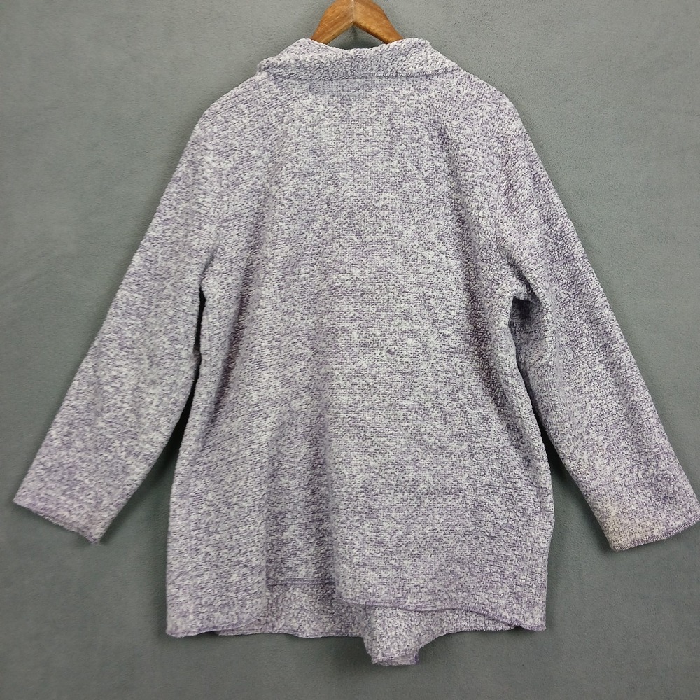 Alfani Intimate Cardigan Sweater Womens XL Purple Knit Open Front Shawl Collar - Picture 2 of 7